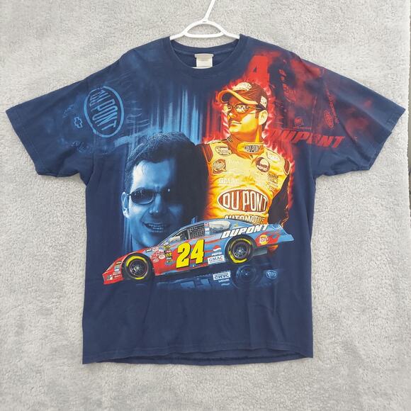Chase Other - Jeff Gordon T-Shirt All Over Graphic Racing Thrill XL Blue 2005 Chase Authentics